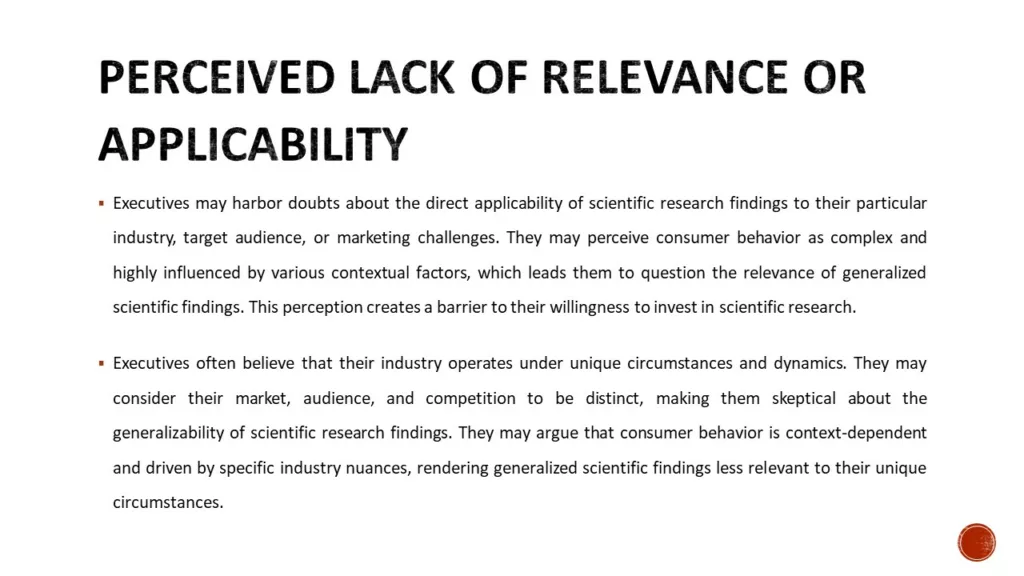 RELUCTANCE TO USE SCIENTIFIC APPROACH IN STUDYING CONSUMER BEHAVIOR