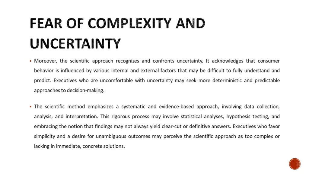 RELUCTANCE TO USE SCIENTIFIC APPROACH IN STUDYING CONSUMER BEHAVIOR