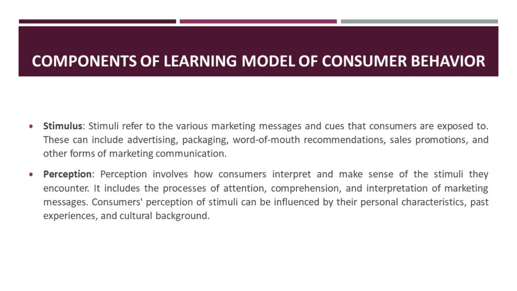 LEARNING MODEL OF CONSUMER BEHAVIOR 