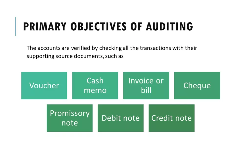 PRIMARY OBJECTIVES OF AUDITING