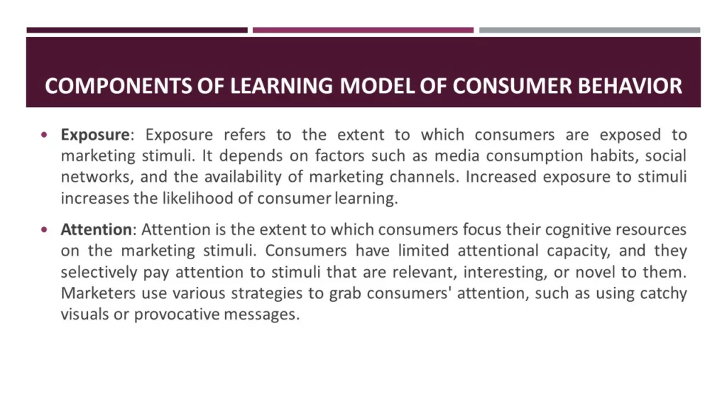 LEARNING MODEL OF CONSUMER BEHAVIOR 