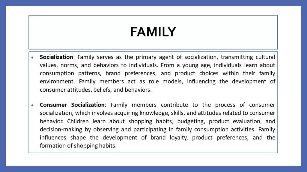 effect of family on consumer behavior