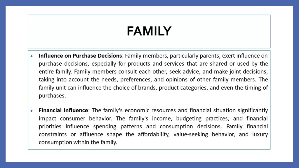 effect of family on consumer behavior