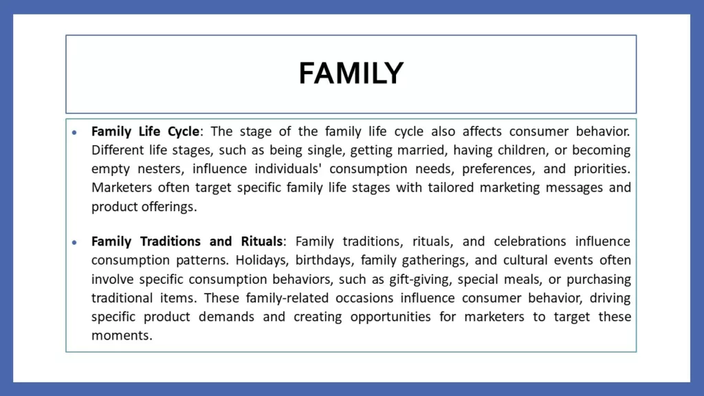 effect of family on consumer behavior