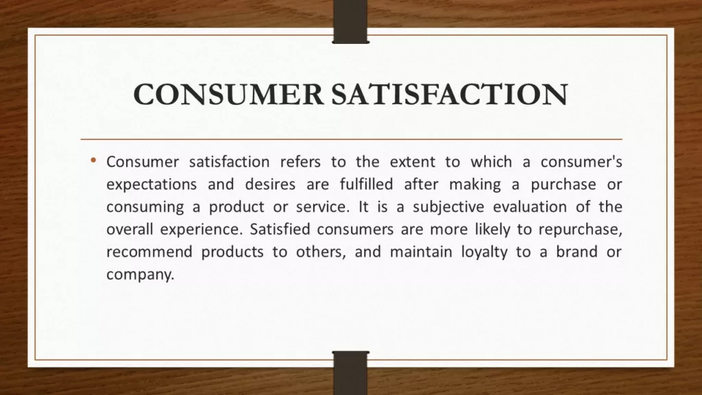 CONSUMER MOTIVATION AND SATISFACTION RELATIONSHIP