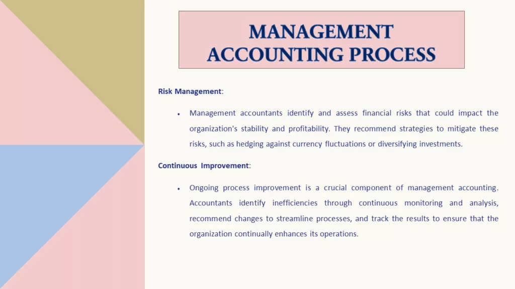 MANAGEMENT ACCOUNTING PROCESS