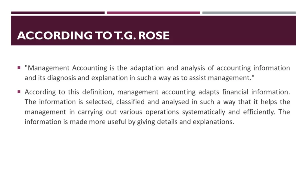 DEFINITION OF MANAGEMENT ACCOUNTING BY DIFFERENT AUTHORS