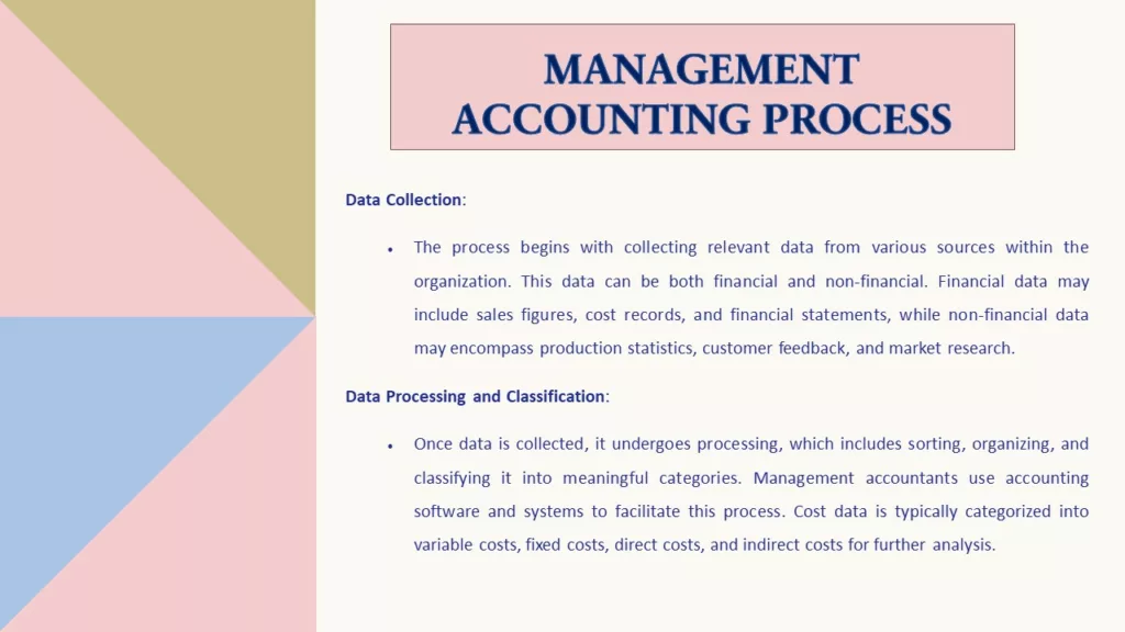 MANAGEMENT ACCOUNTING PROCESS