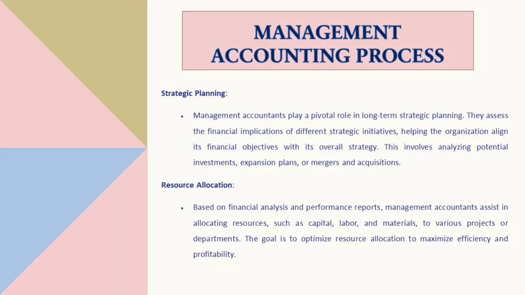 MANAGEMENT ACCOUNTING PROCESS