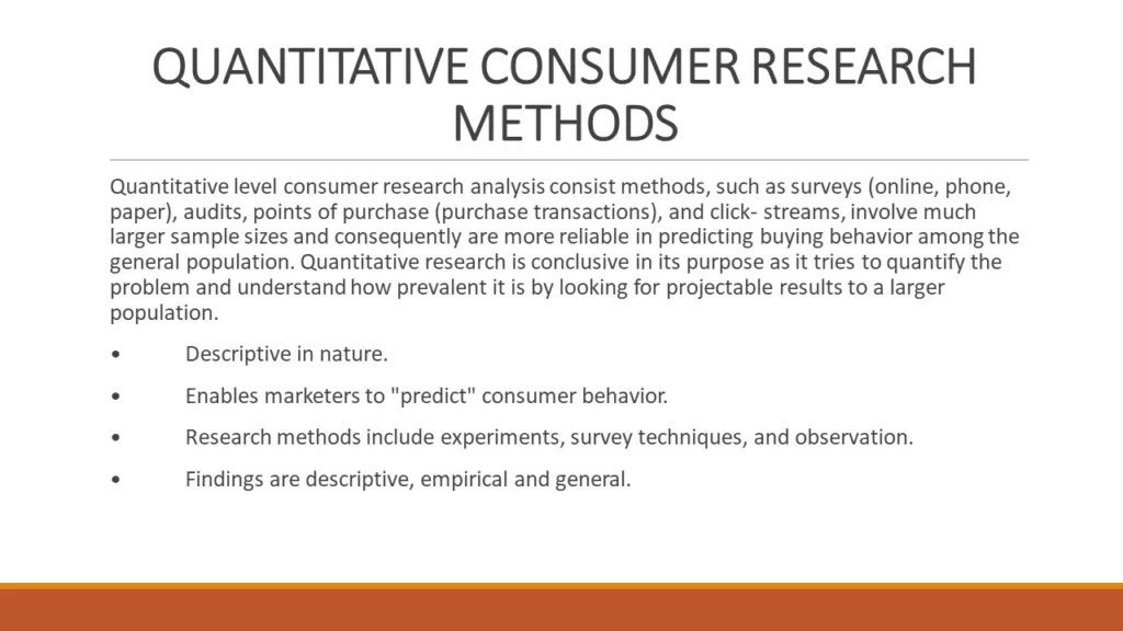 QUALITATIVE AND QUANTITATIVE CONSUMER RESEARCH METHODS