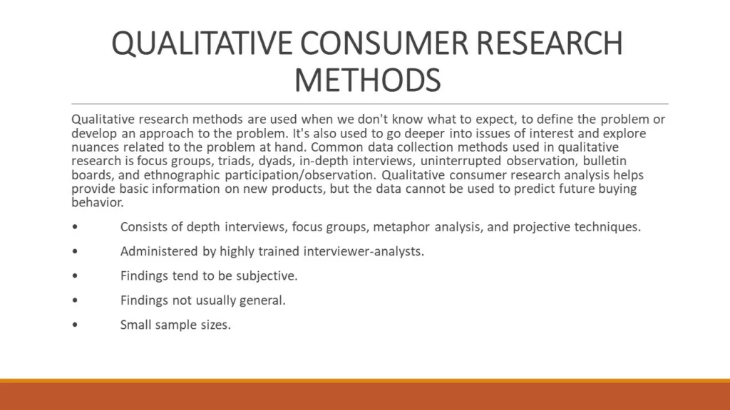 QUALITATIVE AND QUANTITATIVE CONSUMER RESEARCH METHODS