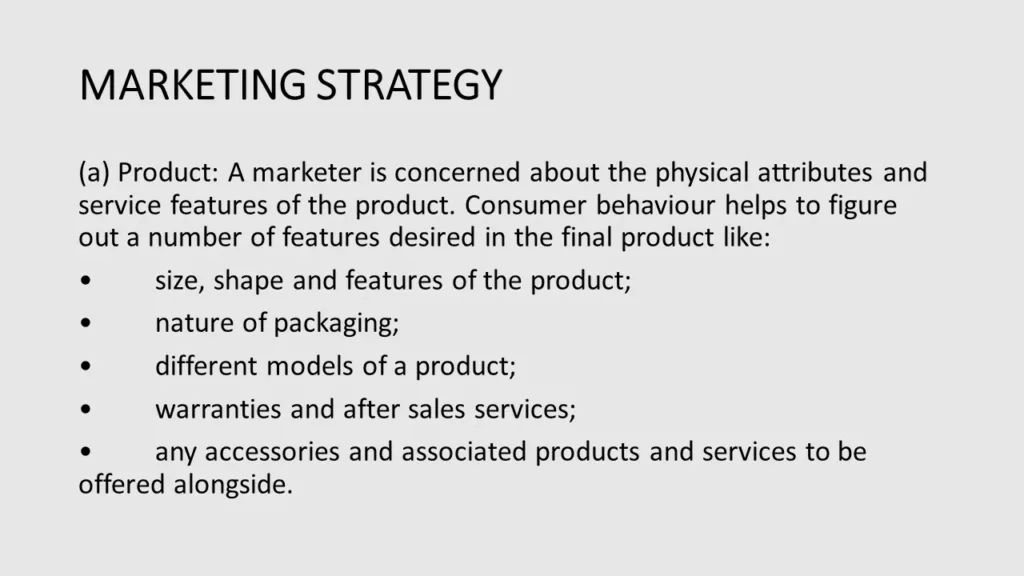 MARKETING STRATEGY AND CONSUMER BEHAVIOR