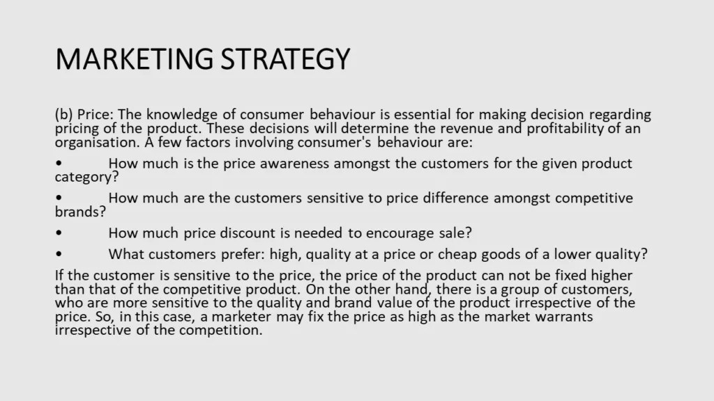 MARKETING STRATEGY AND CONSUMER BEHAVIOR