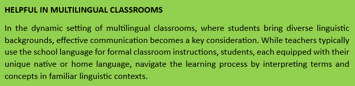 ROLE OF HOME LANGUAGE IN CLASSROOM INSTRUCTIONS