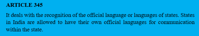 CONSTITUTIONAL PROVISIONS REGARDING LANGUAGES IN INDIA