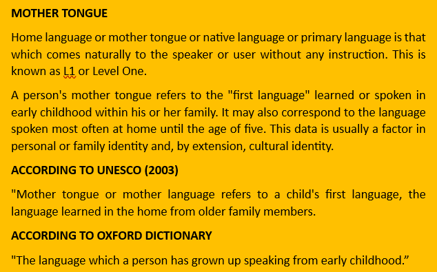 AIMS AND OBJECTIVES OF TEACHING MOTHER TONGUE