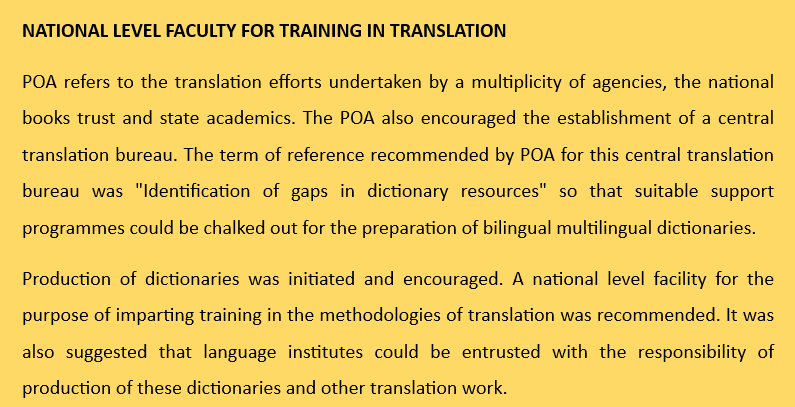 CONTRIBUTIONS OF POA 1992 FOR LANGUAGES