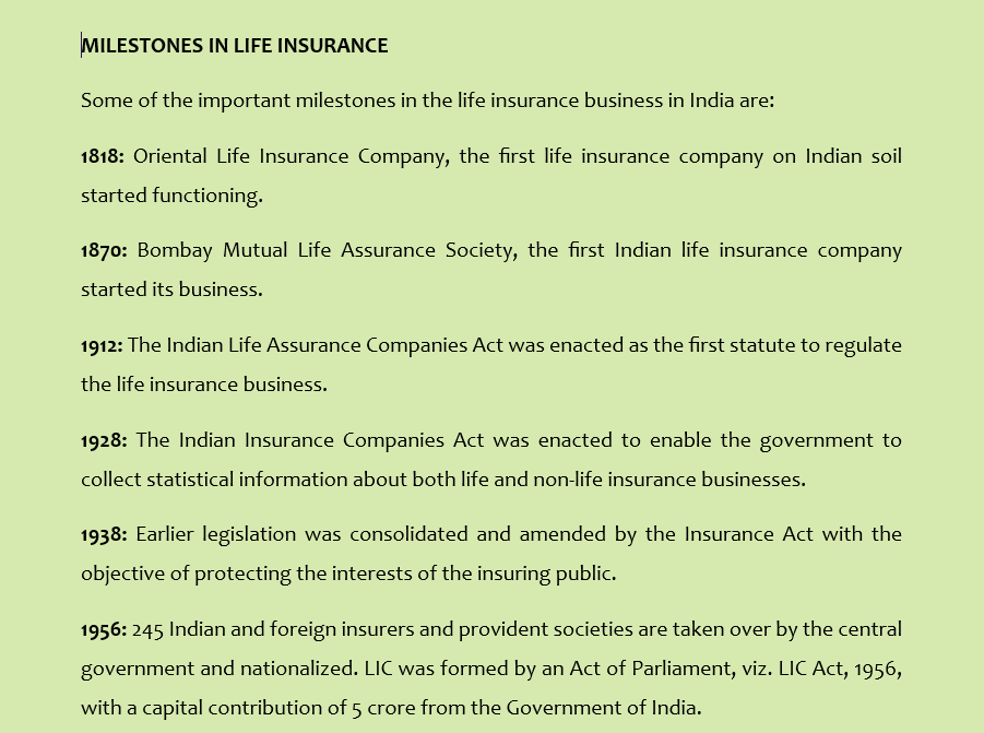 HISTORY OF LIFE INSURANCE IN INDIA