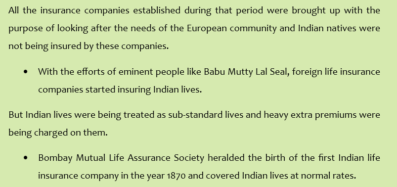 HISTORY OF LIFE INSURANCE IN INDIA