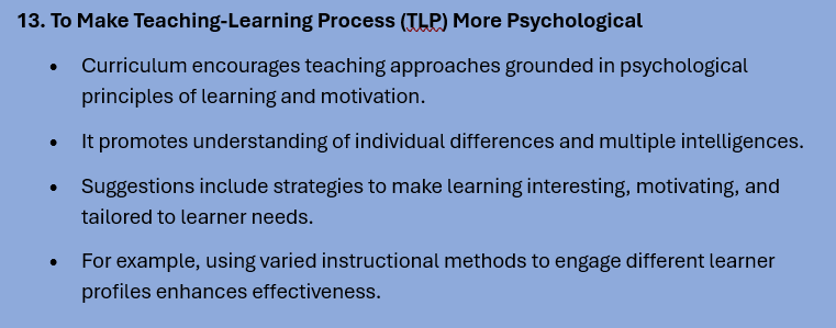 CURRICULUM OBJECTIVES