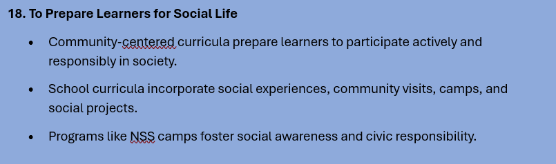 CURRICULUM OBJECTIVES