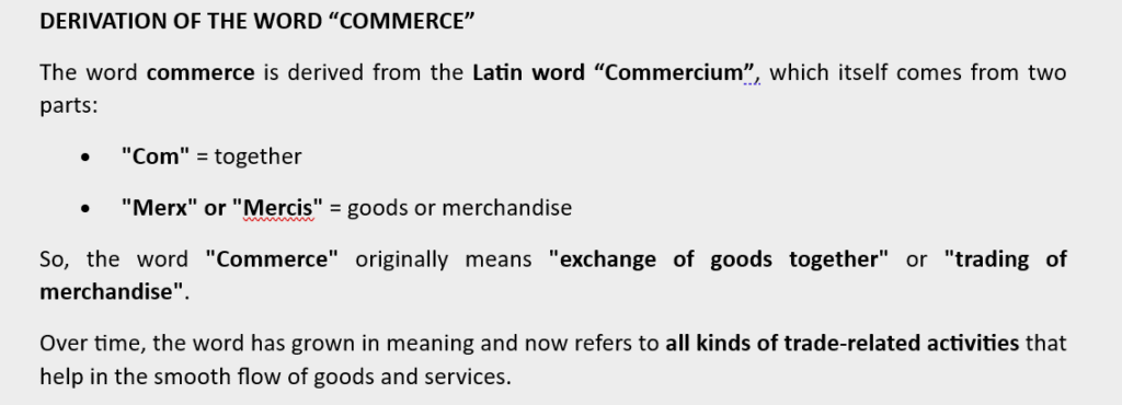 FEATURES OF COMMERCE