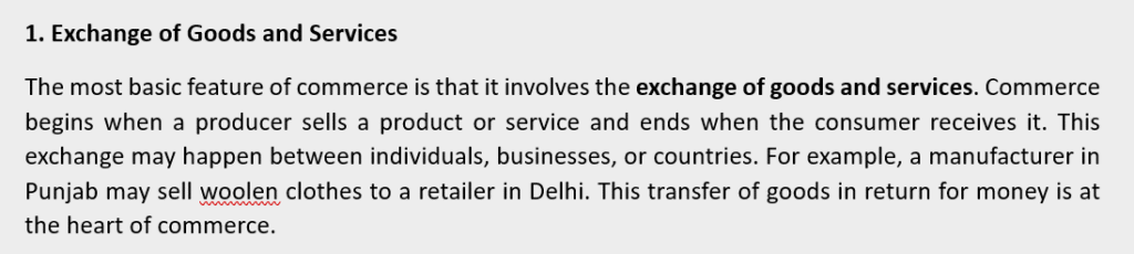 FEATURES OF COMMERCE