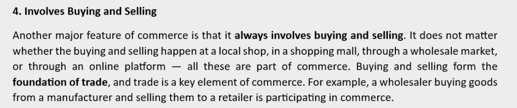 FEATURES OF COMMERCE