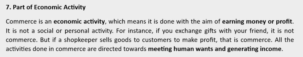 FEATURES OF COMMERCE