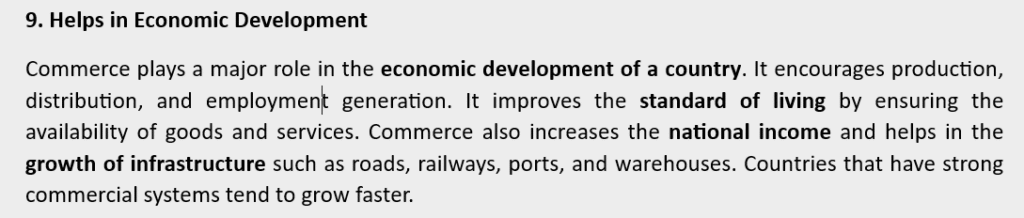 FEATURES OF COMMERCE