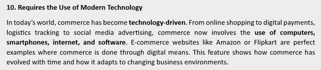 FEATURES OF COMMERCE