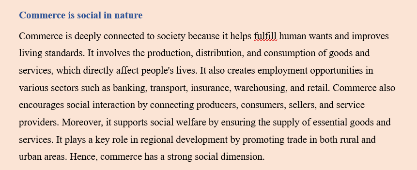 NATURE OF COMMERCE