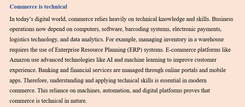 NATURE OF COMMERCE