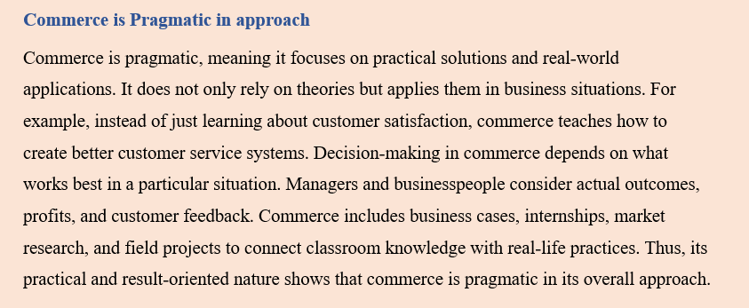 NATURE OF COMMERCE