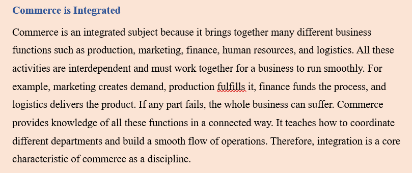NATURE OF COMMERCE