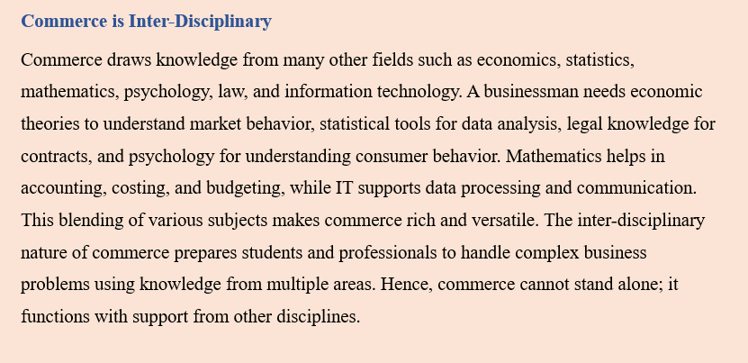 NATURE OF COMMERCE
