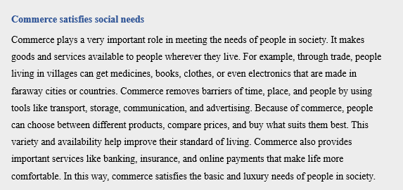 Correlation between Commerce and Social Studies