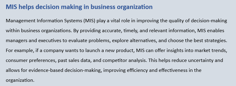 Relationship of Management Information System and Commerce