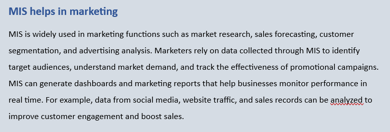 Relationship of Management Information System and Commerce