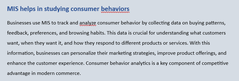 Relationship of Management Information System and Commerce
