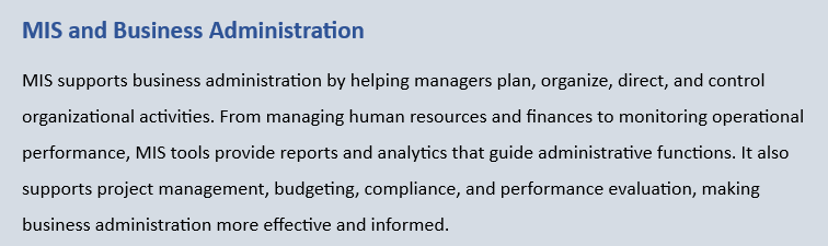 Relationship of Management Information System and Commerce
