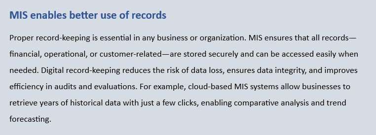 Relationship of Management Information System and Commerce