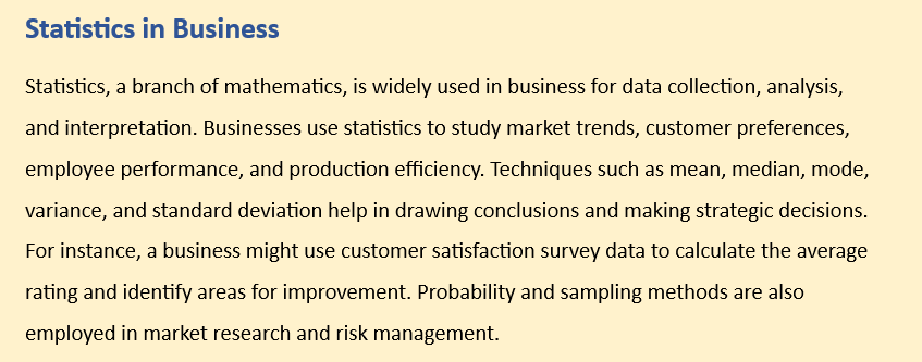 CORRELATION BETWEEN COMMERCE AND MATHEMATICS