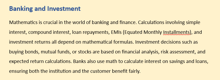 CORRELATION BETWEEN COMMERCE AND MATHEMATICS