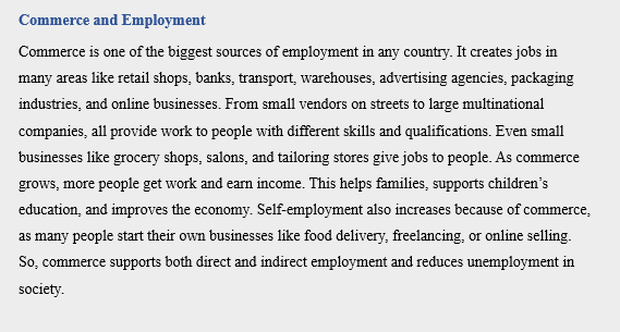 Correlation between Commerce and Social Studies