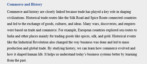 Correlation between Commerce and Social Studies