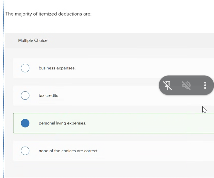 The majority of itemized deductions are: ACCT M50 PRINCIPLES OF INCOME TAXATION PRACTICE EXAM FREE SOLVED ANSWERS