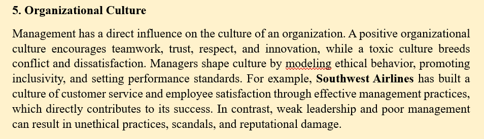 HOW DOES MANAGEMENT AFFECT AN ORGANISATION PERFORMANCE