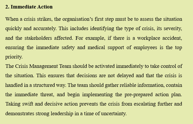 HOW TO HANDLE A CRISIS IN AN ORGANISATION - EFFECTIVE CRISIS MANAGEMENT