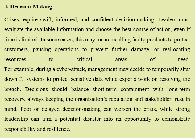 HOW TO HANDLE A CRISIS IN AN ORGANISATION - EFFECTIVE CRISIS MANAGEMENT